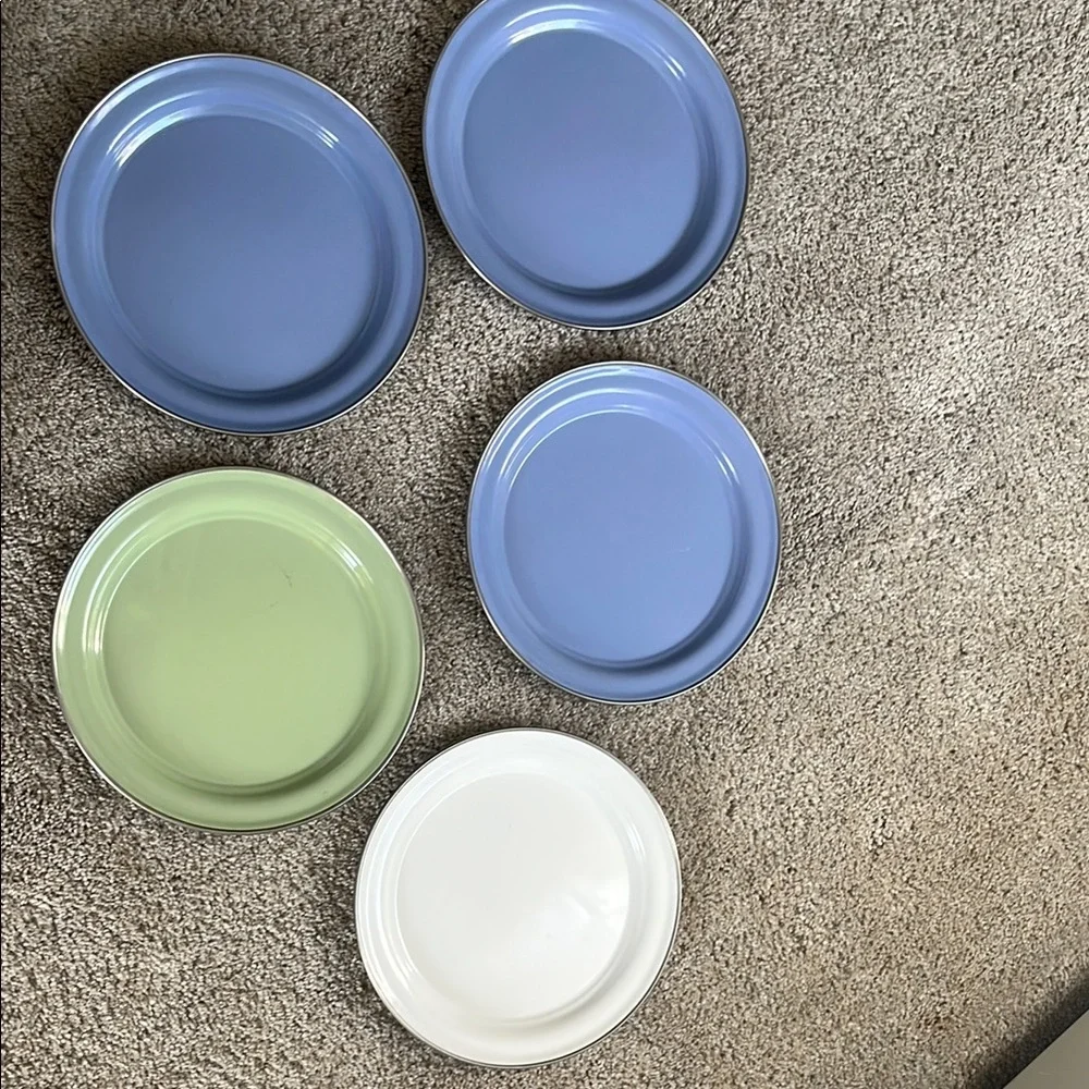 Pottery barn enamel plates